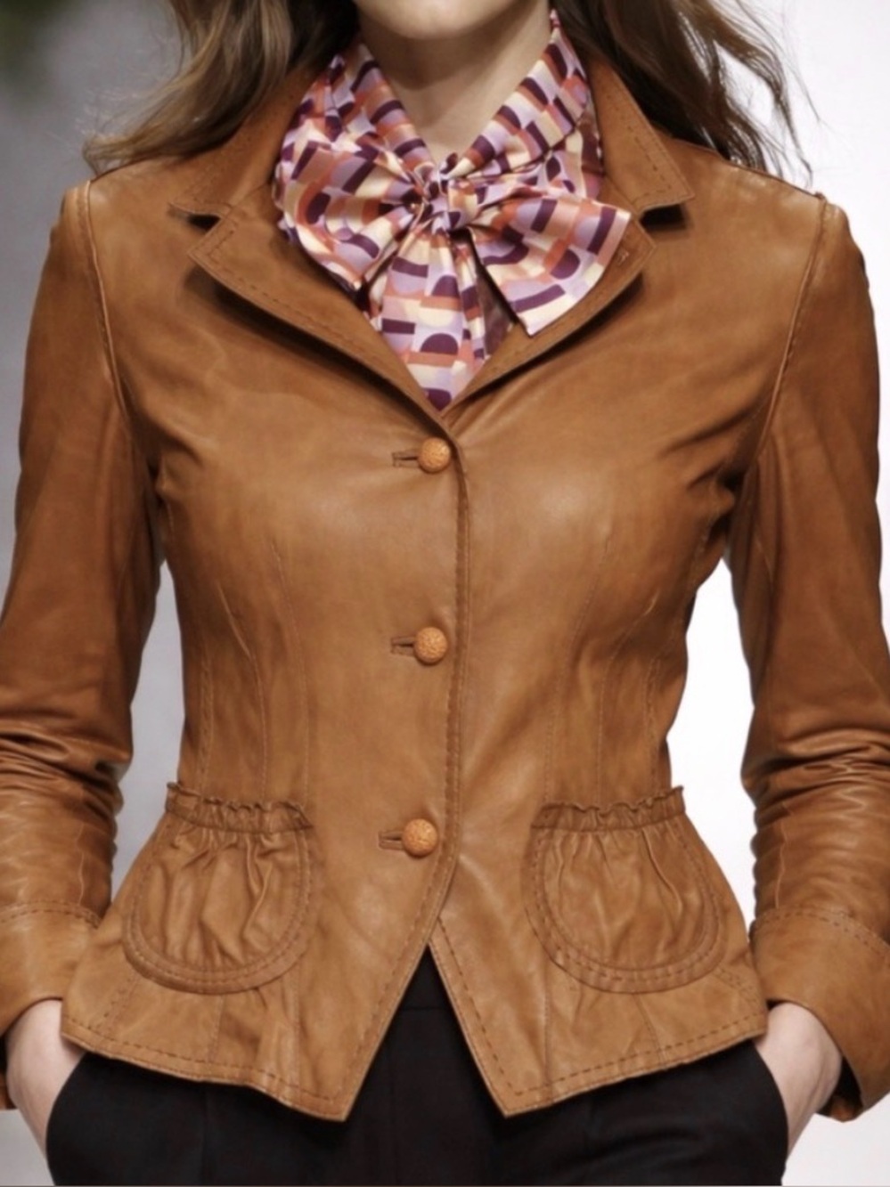 Danier Medium Soft Tan Leather Designer Jacket